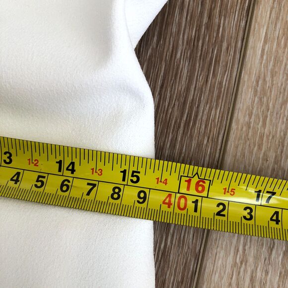Calvin Klein White Sleeveless High Low Flounce Hem Bridal Party Sheath Dress 4 - Picture 15 of 16